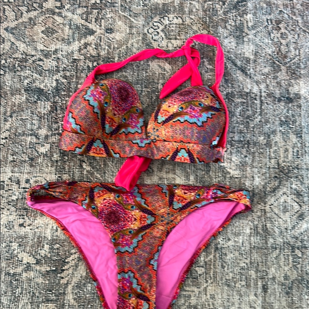 Colorful Patterned Bikini Set
